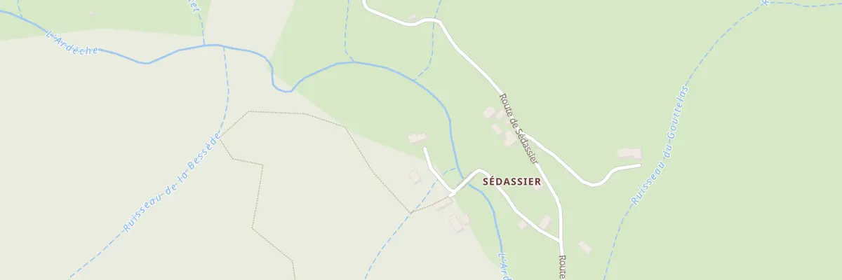Plan du 215 Rte de l’Hubac de Sedassier à Astet