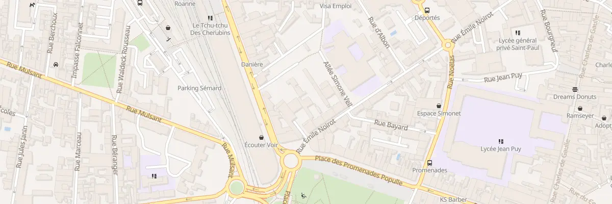 Plan du 32 Rue Emile Noirot à Roanne