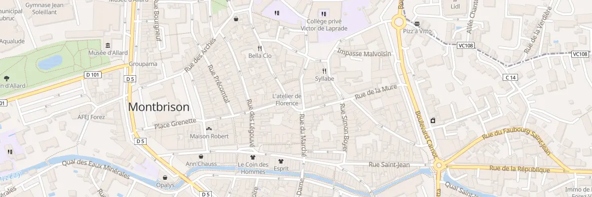 Plan du 4 Rue Martin Bernard à Montbrison