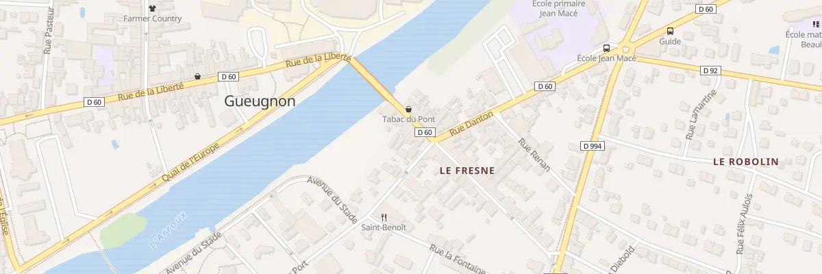 Plan du 8 Rue de la République à Gueugnon
