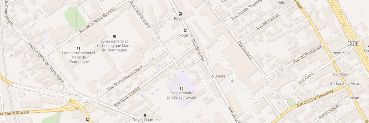 Plan du 5 Rue Gerard Millot à Buchères