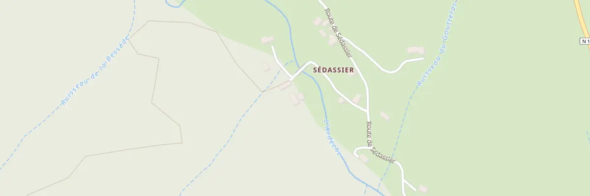 Plan du 177 Rte de l’Hubac de Sedassier à Astet