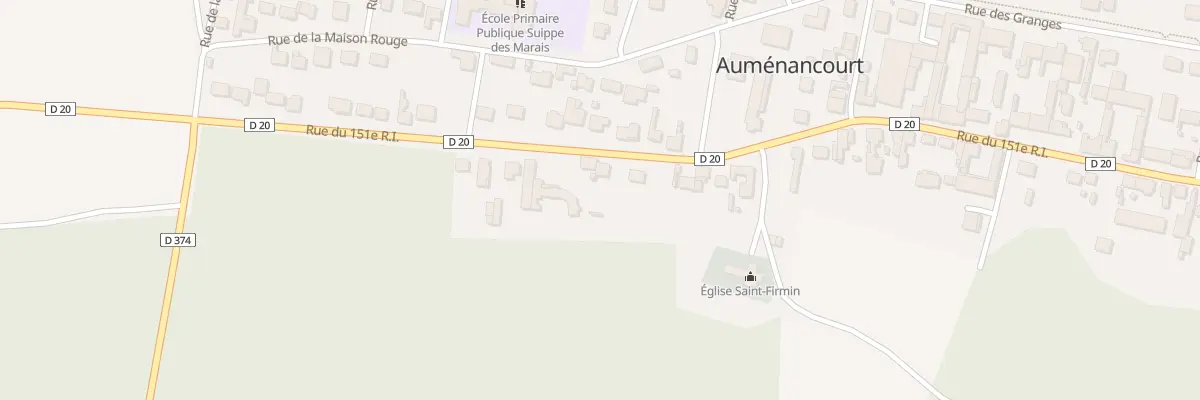 Plan du 65 Rue du 151eme Ri à Auménancourt