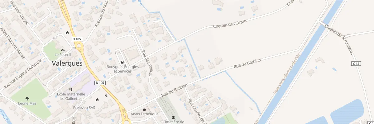 Plan du 228 Rue du Berbian à Valergues
