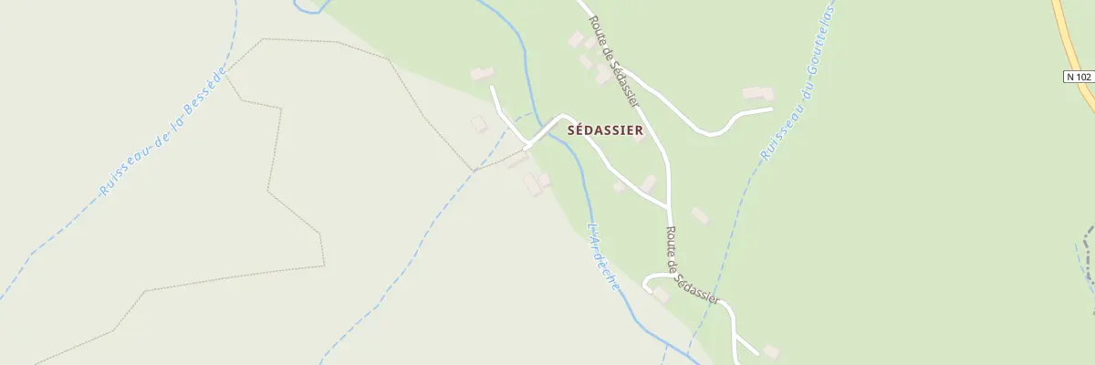 Plan du 175 Rte de l’Hubac de Sedassier à Astet