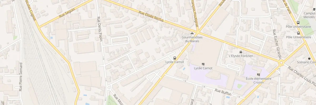 Plan du 14 Rue Pierre Brossolette à Roanne