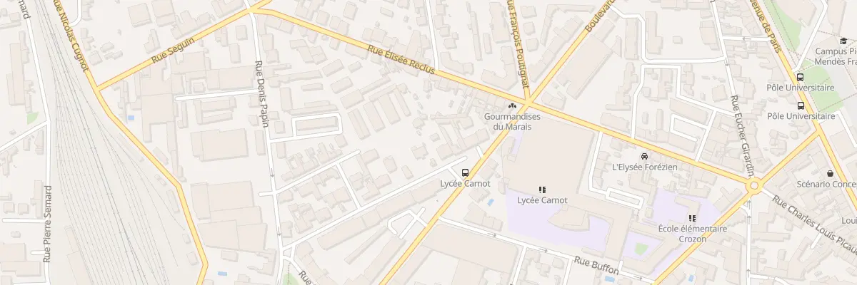 Plan du 12 Rue Pierre Brossolette à Roanne