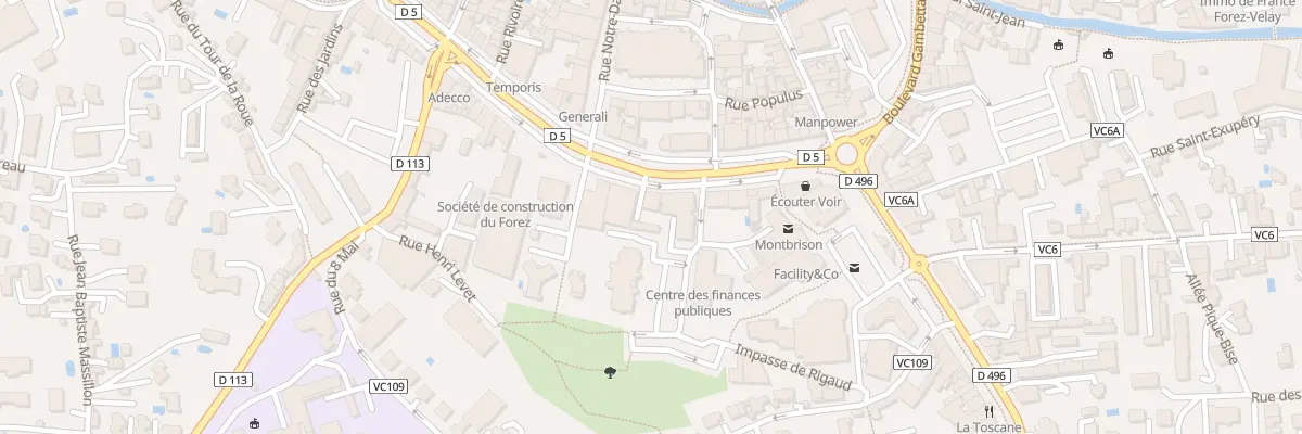 Plan du 22 Bd Lachèze à Montbrison