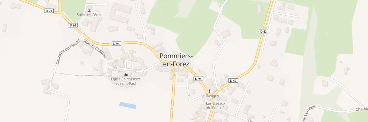 Plan du 21 Av des Platanes à Pommiers-en-Forez