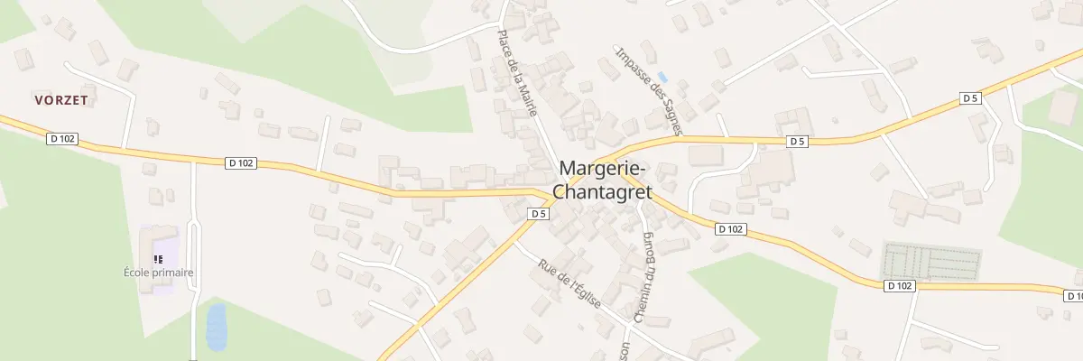 Plan du 5075 Le Bourg à Margerie-Chantagret