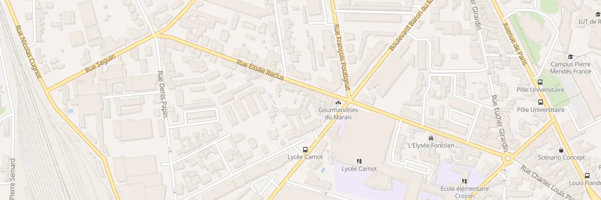 Plan du 67 Rue Elisée Reclus à Roanne