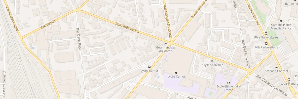 Plan du 4B Rue Pierre Brossolette à Roanne