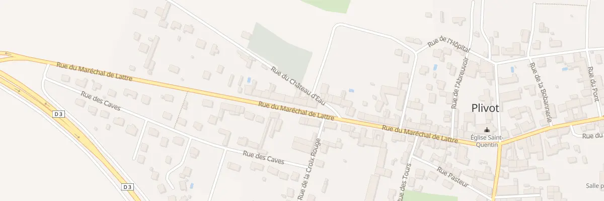 Plan du 28 Rue du Marechal de Lattre à Plivot