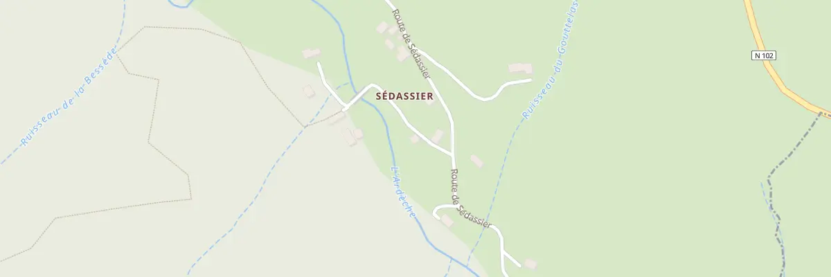 Plan du 55 Rte de l’Hubac de Sedassier à Astet