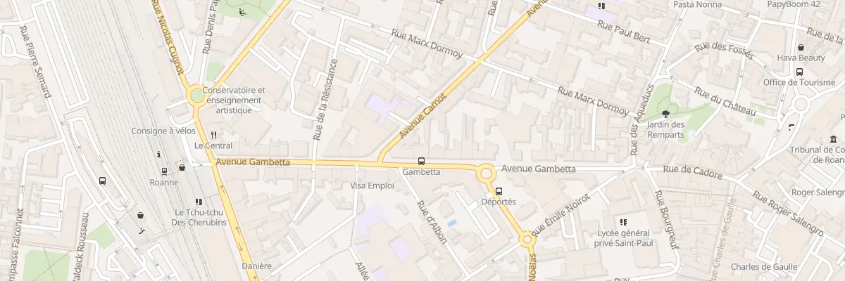Plan du 6 Av Carnot à Roanne