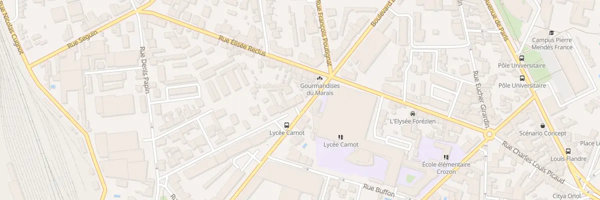 Plan du 2 Rue Pierre Brossolette à Roanne