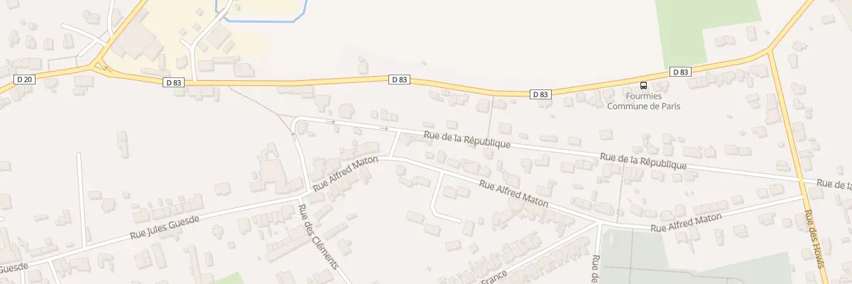 Plan du 20 Rue de la République à Fourmies