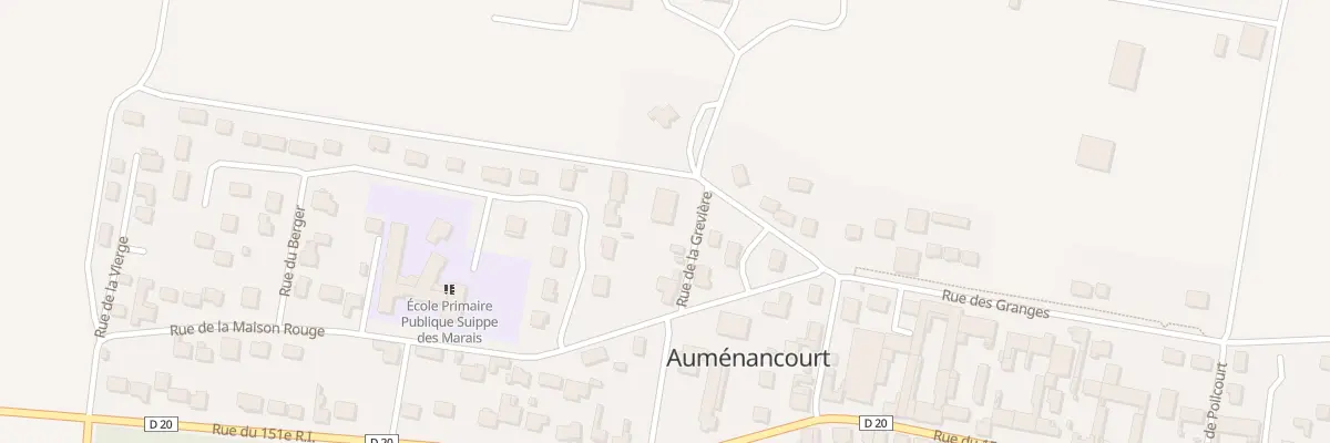 Plan du 7 Rue de la Greviere à Auménancourt
