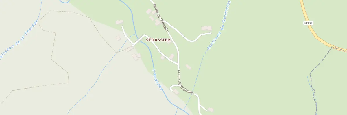 Plan du 30 Rte de l’Hubac de Sedassier à Astet
