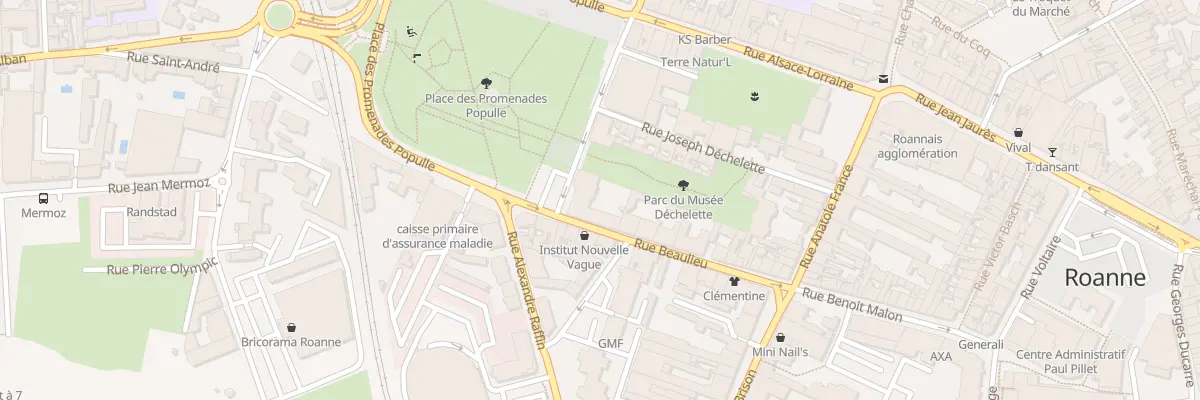 Plan du 34 Pl des Promenades Populle à Roanne