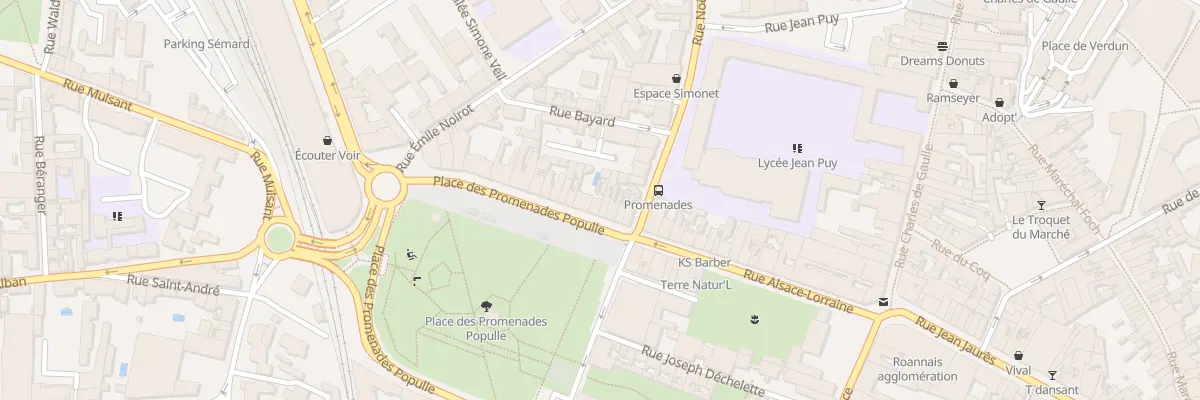 Plan du 6 Pl des Promenades Populle à Roanne