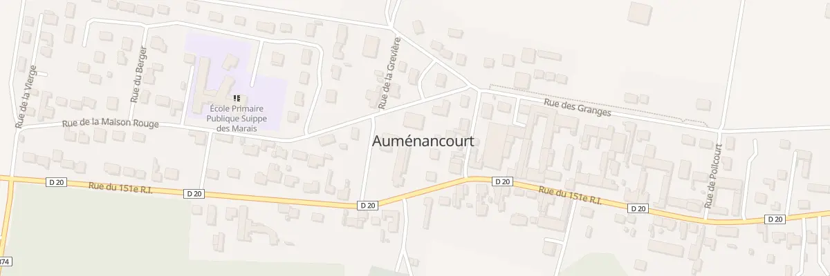 Plan du 46 Rue du 151eme Ri à Auménancourt