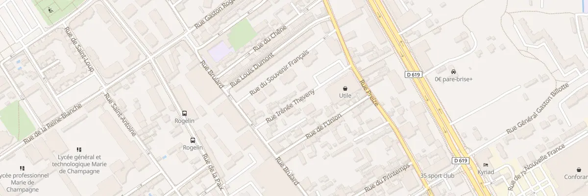 Plan du 4 Rue Irenee Theveny à Troyes