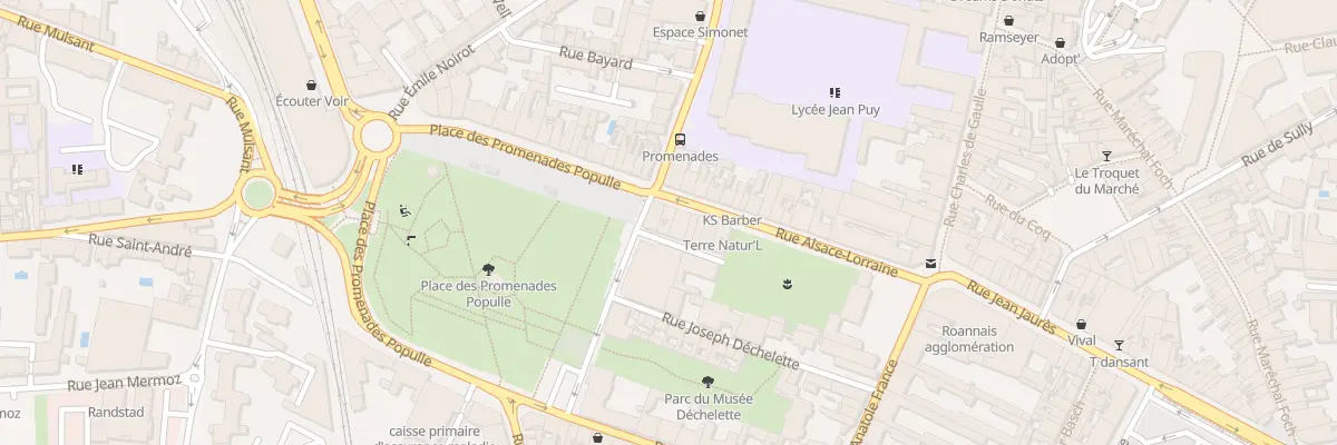 Plan du 13 Rue Alsace Lorraine à Roanne