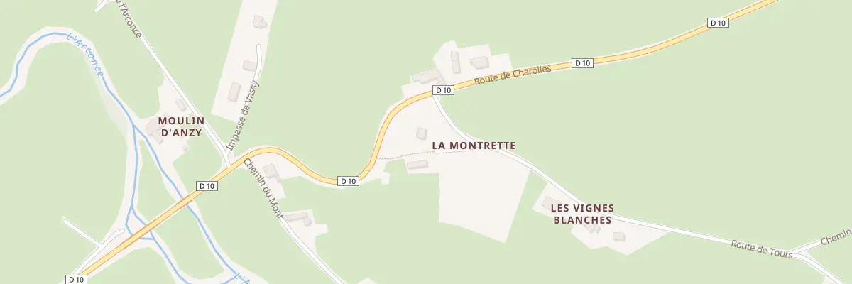 Plan du 5225 La Montrete à Anzy-le-Duc