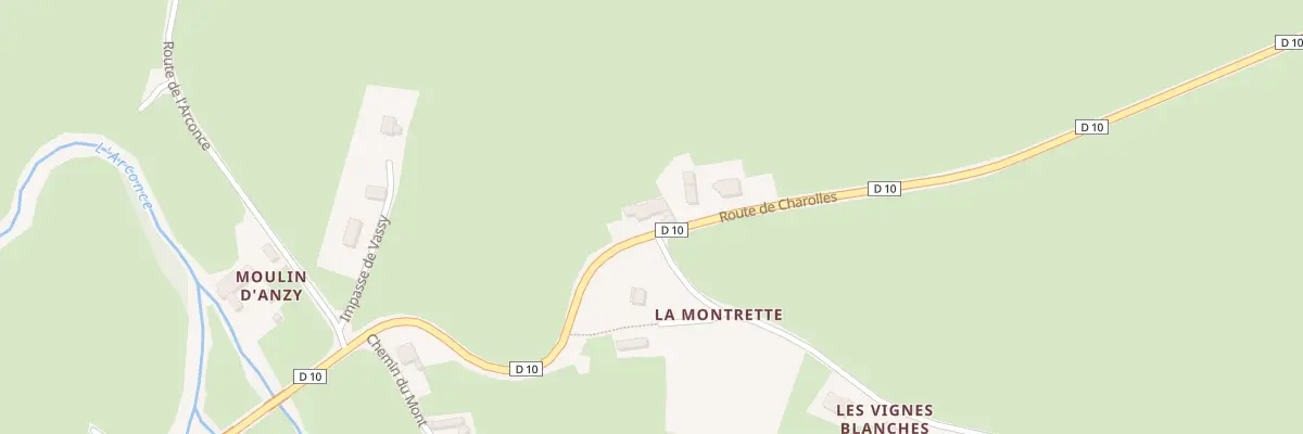 Plan du 873 Rte de Charolles à Anzy-le-Duc