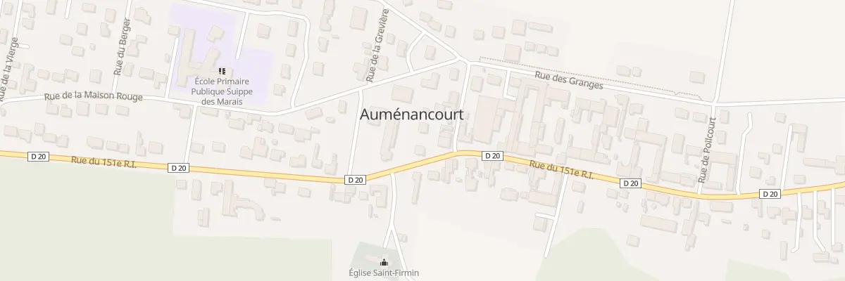 Plan du 44 Rue du 151eme Ri à Auménancourt
