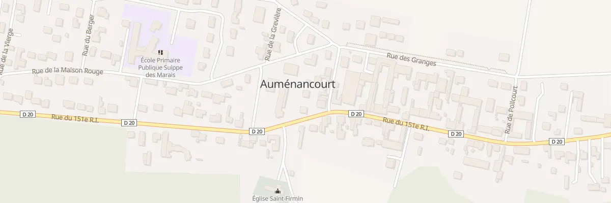 Plan du 44 Rue du 151eme Ri à Auménancourt