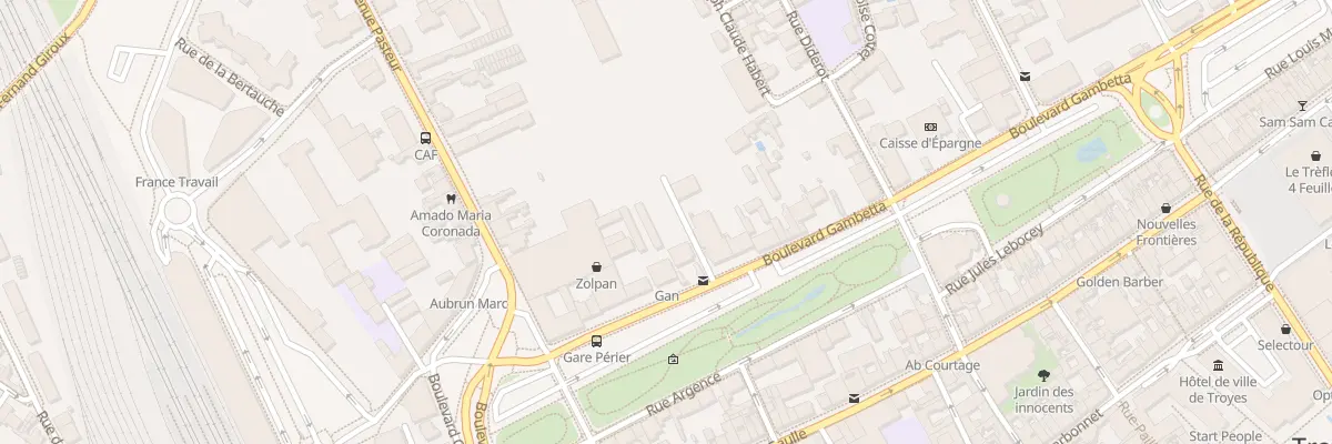 Plan du 52 Bd Gambetta à Troyes