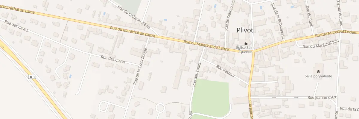 Plan du 11 Rue du Marechal de Lattre à Plivot