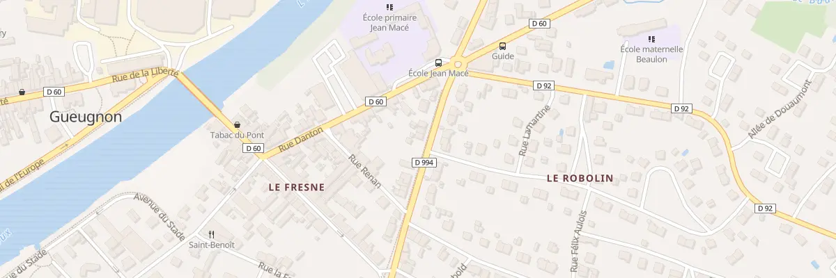 Plan du 10 Rue de la Convention à Gueugnon