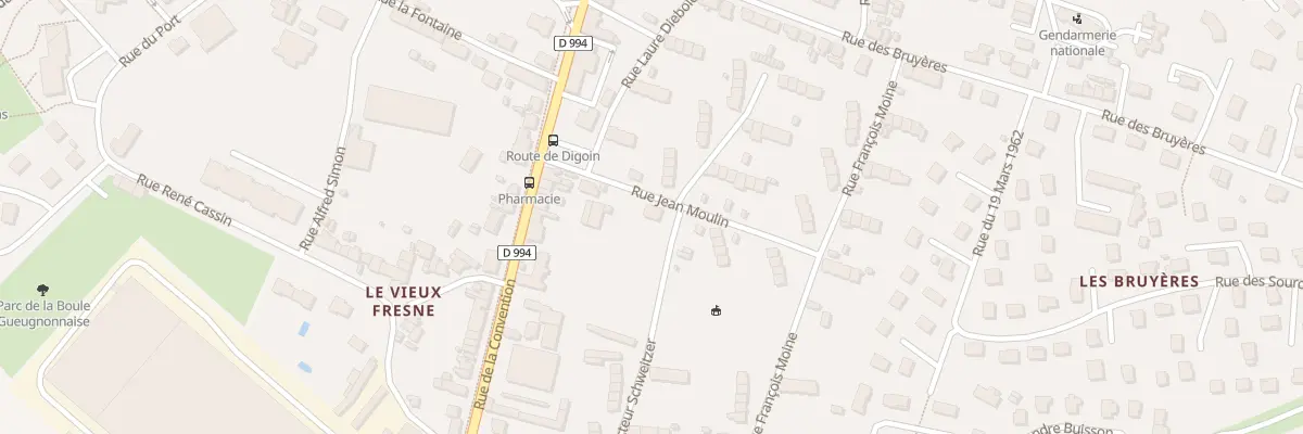 Plan du 2 Rue Docteur Schweitzer à Gueugnon