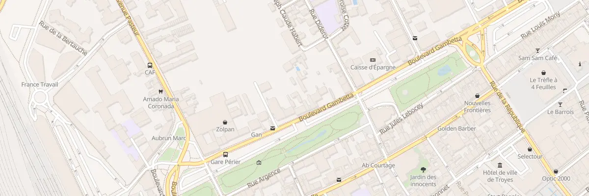 Plan du 44 Bd Gambetta à Troyes