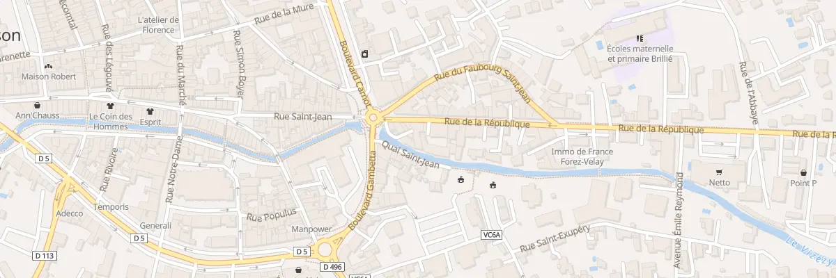 Plan du 10 Rue de la République à Montbrison