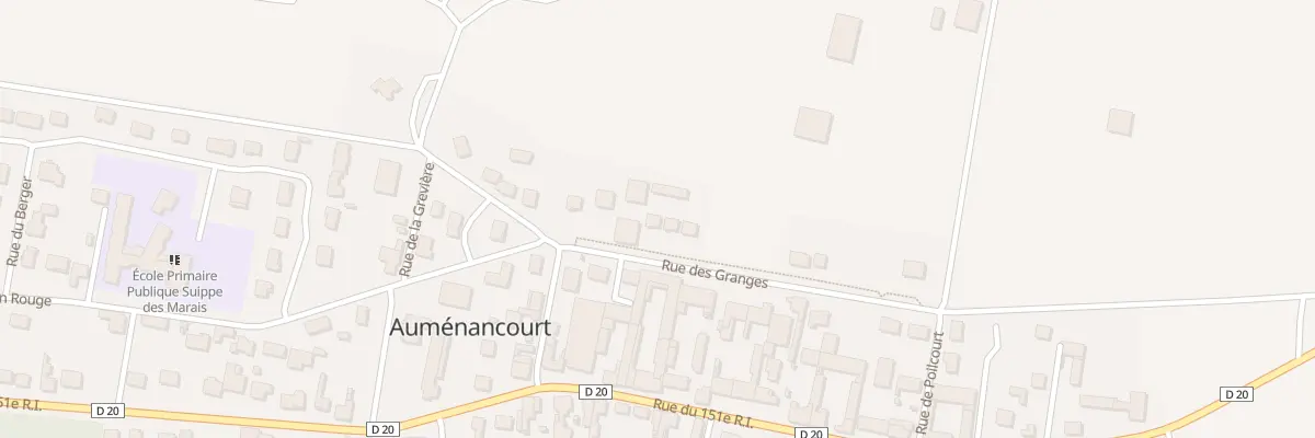 Plan du 26 Rue des Granges à Auménancourt
