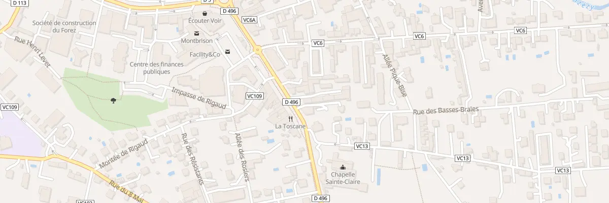 Plan du 23 Av de la Libération à Montbrison