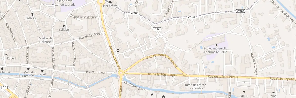 Plan du 7B Rue du Faubourg Saint-Jean à Montbrison
