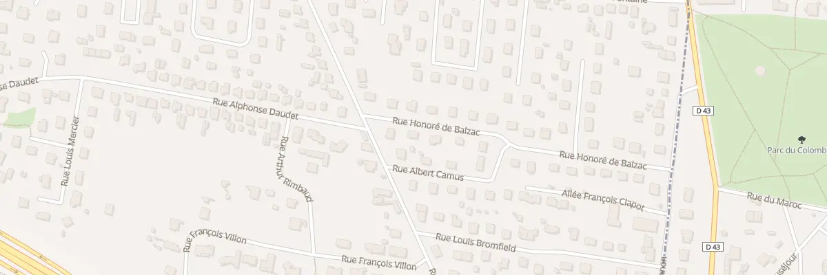 Plan du 25 Rue Honoré de Balzac à Mably