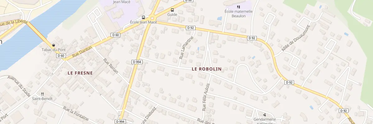 Plan du 9 Rue Lamartine à Gueugnon