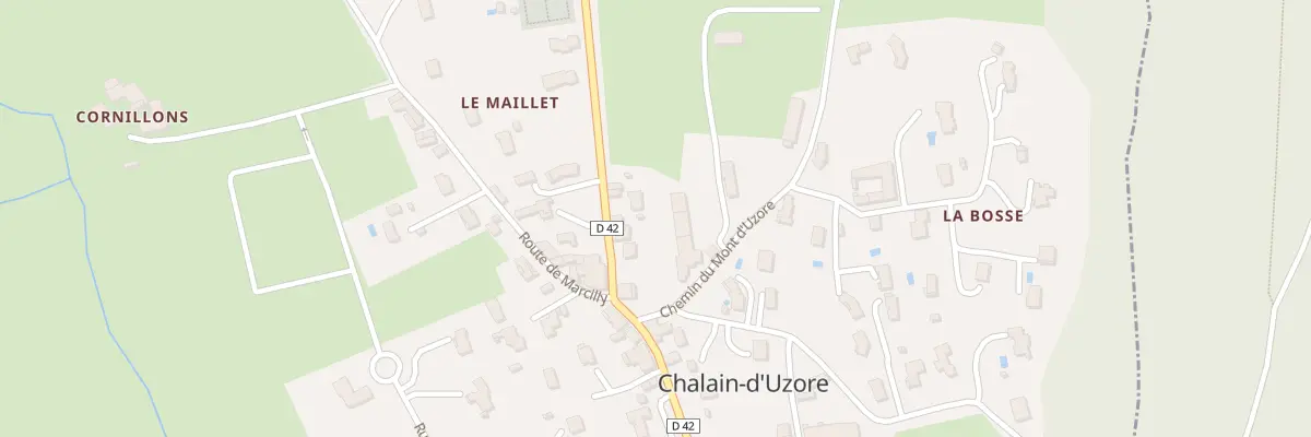 Plan du 22 Rte de Montverdun à Chalain-d’Uzore