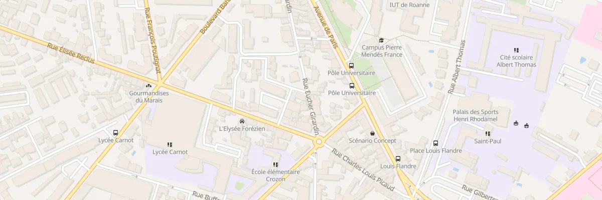 Plan du 9 Rue Eucher Girardin à Roanne