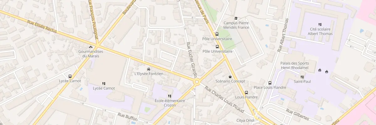 Plan du 7 Rue Eucher Girardin à Roanne