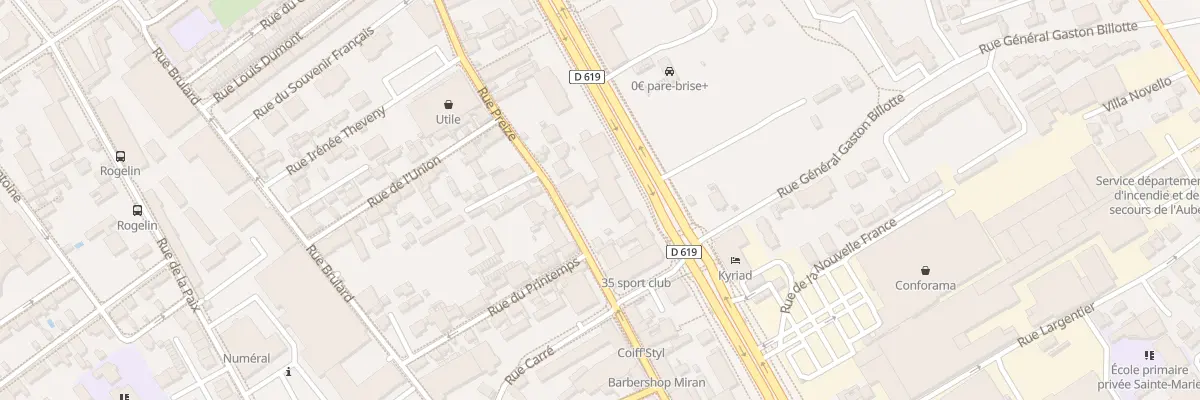 Plan du 71 Av Major Gen Georges Vanier à Troyes