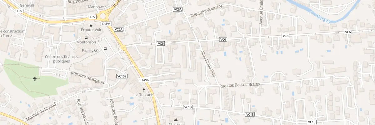 Plan du 10 Av Alsace Lorraine à Montbrison