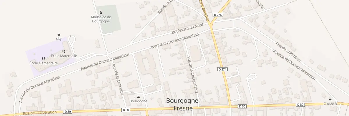 Plan du 12 Rue de la Choquelaine à Bourgogne-Fresne