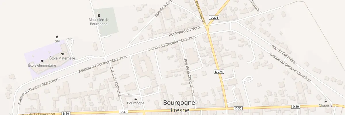 Plan du 14 Rue de la Choquelaine à Bourgogne-Fresne